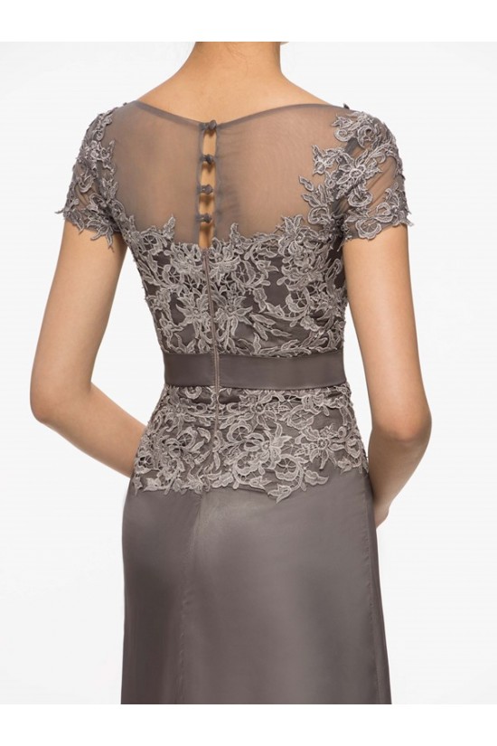 A-Line Short Sleeves Lace Chiffon V-Neck Mother of The Bride Dresses 3040021 A-Line Short Sleeves Lace Chiffon V-Neck Mother of The Bride Dresses 3040021