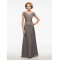 A-Line Short Sleeves Lace Chiffon V-Neck Mother of The Bride Dresses 3040021