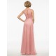 Long Pink Lace Chiffon V-Neck Mother of The Bride Dresses 3040024 Long Pink Lace Chiffon V-Neck Mother of The Bride Dresses 3040024