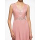Long Pink Lace Chiffon V-Neck Mother of The Bride Dresses 3040024 Long Pink Lace Chiffon V-Neck Mother of The Bride Dresses 3040024