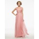 Long Pink Lace Chiffon V-Neck Mother of The Bride Dresses 3040024 Long Pink Lace Chiffon V-Neck Mother of The Bride Dresses 3040024