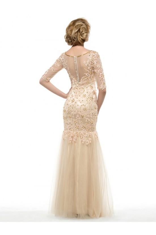 Mermaid Half Sleeves Lace Long Mother of The Bride Dresses 3040025 Mermaid Half Sleeves Lace Long Mother of The Bride Dresses 3040025
