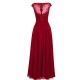 Sleeveless Illusion Neckline Lace Chiffon Long Mother of The Bride Dresses 3040027 Sleeveless Illusion Neckline Lace Chiffon Long Mother of The Bride Dresses 3040027