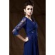 Long Blue 3/4 Length Sleeves Lace Chiffon Long Mother of The Bride Dresses 3040029 Long Blue 3/4 Length Sleeves Lace Chiffon Long Mother of The Bride Dresses 3040029