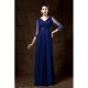 Long Blue 3/4 Length Sleeves Lace Chiffon Long Mother of The Bride Dresses 3040029 Long Blue 3/4 Length Sleeves Lace Chiffon Long Mother of The Bride Dresses 3040029