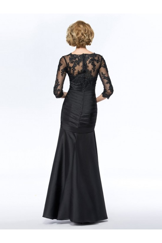 Long Black 3/4 Length Sleeves Lace Long Mother of The Bride Dresses 3040030 Long Black 3/4 Length Sleeves Lace Long Mother of The Bride Dresses 3040030