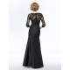 Long Black 3/4 Length Sleeves Lace Long Mother of The Bride Dresses 3040030 Long Black 3/4 Length Sleeves Lace Long Mother of The Bride Dresses 3040030