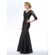 Long Black 3/4 Length Sleeves Lace Long Mother of The Bride Dresses 3040030 Long Black 3/4 Length Sleeves Lace Long Mother of The Bride Dresses 3040030