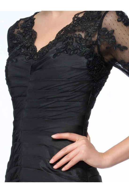Long Black 3/4 Length Sleeves Lace Long Mother of The Bride Dresses 3040030 Long Black 3/4 Length Sleeves Lace Long Mother of The Bride Dresses 3040030