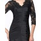 Long Black 3/4 Length Sleeves Lace Long Mother of The Bride Dresses 3040030 Long Black 3/4 Length Sleeves Lace Long Mother of The Bride Dresses 3040030