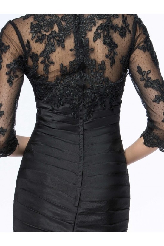 Long Black 3/4 Length Sleeves Lace Long Mother of The Bride Dresses 3040030 Long Black 3/4 Length Sleeves Lace Long Mother of The Bride Dresses 3040030