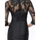 Long Black 3/4 Length Sleeves Lace Long Mother of The Bride Dresses 3040030 Long Black 3/4 Length Sleeves Lace Long Mother of The Bride Dresses 3040030