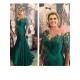 Long Sleeves Lace Illusion Neckline Mother of The Bride Dresses 602002