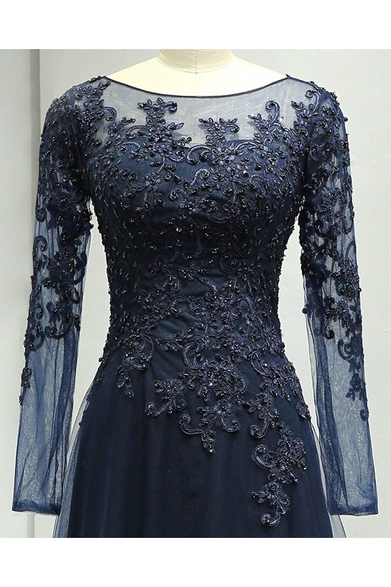 Long Sleeves Beaded Lace Appliques Mother of The Bride Dresses 602008 Long Sleeves Beaded Lace Appliques Mother of The Bride Dresses 602008
