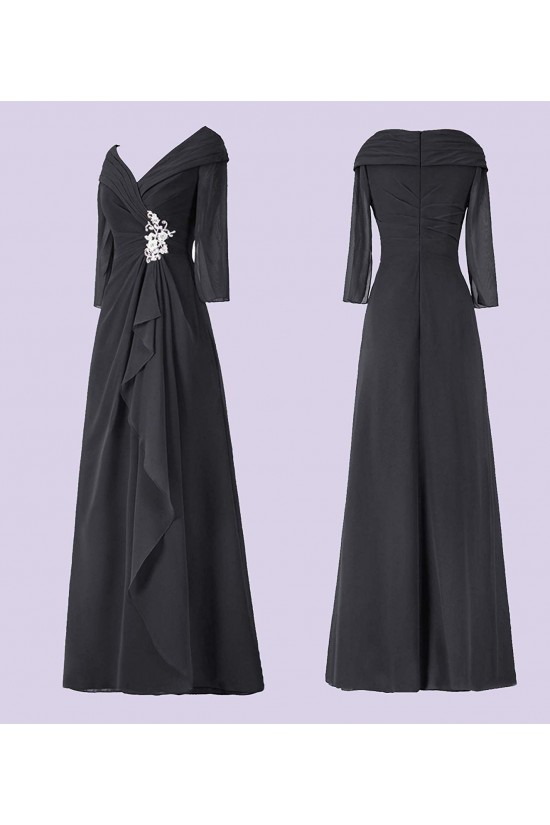 A-Line V-Neck Long Mother of The Bride Dresses 602011 A-Line V-Neck Long Mother of The Bride Dresses 602011