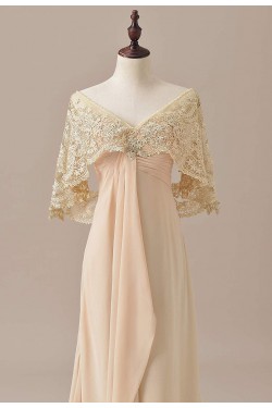 Chiffon Lace V-Neck Mother of The Bride Dresses 602012
