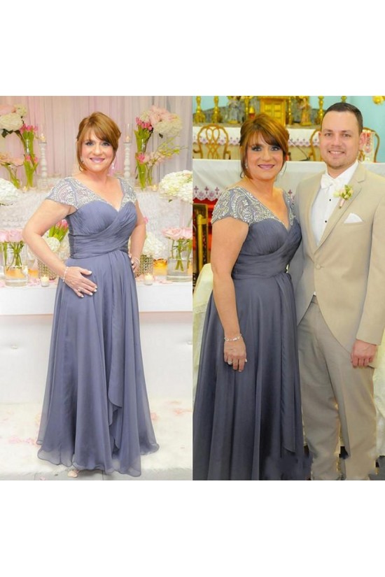 Elegant Beaded V-Neck Long Mother of The Bride Dresses Mother of The Groom Dresses 602020 Elegant Beaded V-Neck Long Mother of The Bride Dresses Mother of The Groom Dresses 602020