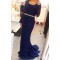 Mermaid Beaded Long Sleeves Lace Mother of The Bride and Groom Dresses 602034