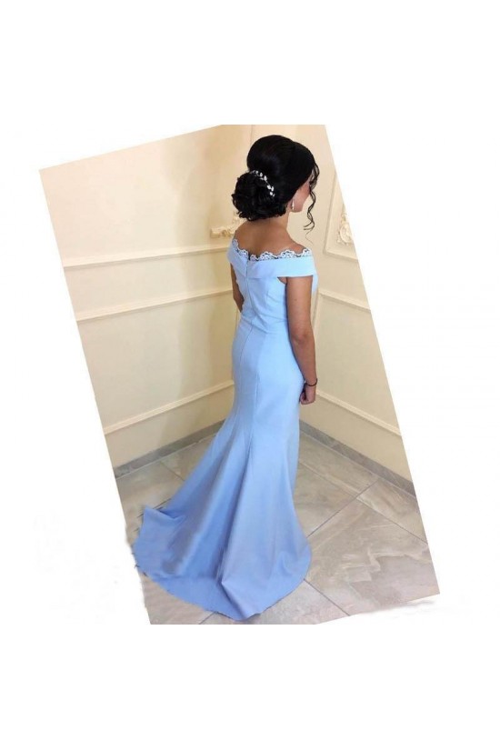 Mermaid Off-the-Shoulder Long Mother of The Bride and Groom Dresses 602039