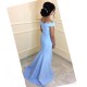 Mermaid Off-the-Shoulder Long Mother of The Bride and Groom Dresses 602039