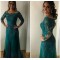 Long Sleeves Lace Appliques Mother of The Bride and Groom Dresses 602045