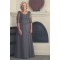 A-Line Beaded Lace Appliques Chiffon Long Mother of The Bride Dresses 602071