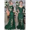 Mermaid Long Sleeves Beaded Lace Mother of The Bride Dresses 602082
