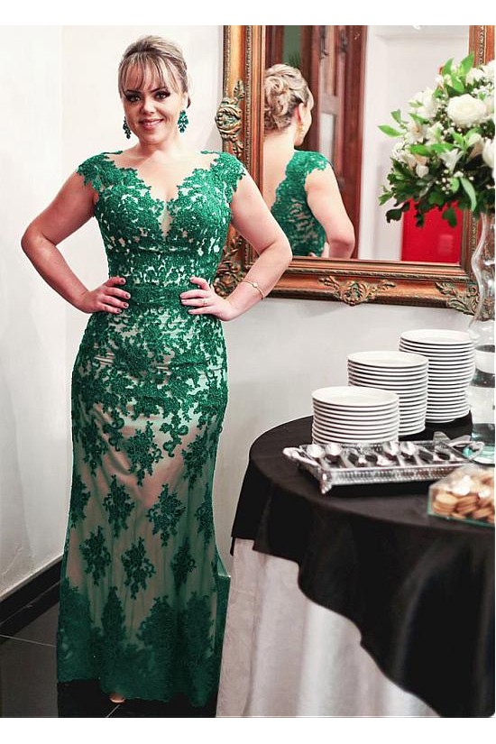 Lace Appliques V-Neck Mother of The Bride Dresses 602085 Lace Appliques V-Neck Mother of The Bride Dresses 602085
