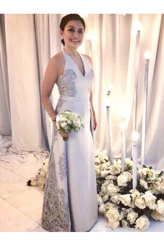 Lace Halter V-Neck Long Mother of The Bride Dresses 602099 Lace Halter V-Neck Long Mother of The Bride Dresses 602099