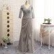Elegant Chiffon Beaded V-Neck Long Mother of The Bride Dresses 602100 Elegant Chiffon Beaded V-Neck Long Mother of The Bride Dresses 602100