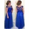 A-Line Tulle Mother of The Bride Dresses with Lace Appliques 602136
