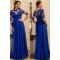 A-Line Long Mother of The Bride Dresses with Lace Appliques 602137