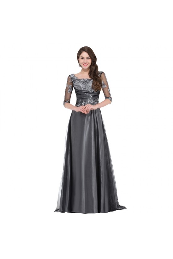 A-Line 3/4 Length Sleeves Long Mother of The Bride Dresses 602154 A-Line 3/4 Length Sleeves Long Mother of The Bride Dresses 602154