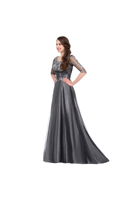 A-Line 3/4 Length Sleeves Long Mother of The Bride Dresses 602154 A-Line 3/4 Length Sleeves Long Mother of The Bride Dresses 602154