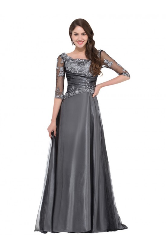 A-Line 3/4 Length Sleeves Long Mother of The Bride Dresses 602154 A-Line 3/4 Length Sleeves Long Mother of The Bride Dresses 602154