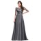 A-Line 3/4 Length Sleeves Long Mother of The Bride Dresses 602154