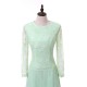 A-Line Long Sleeves Lace Chiffon Mother of The Bride Dresses 602156 A-Line Long Sleeves Lace Chiffon Mother of The Bride Dresses 602156