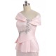 Long Pink Beaded Mermaid Mother of The Bride Dresses 602163