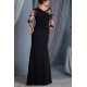 Lace Chiffon Long Black Mother of The Bride Dresses 602166
