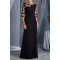 Lace Chiffon Long Black Mother of The Bride Dresses 602166