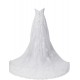 Elegant A-line Chapel Train Lace Wedding Dresses WD010008 Elegant A-line Chapel Train Lace Wedding Dresses WD010008