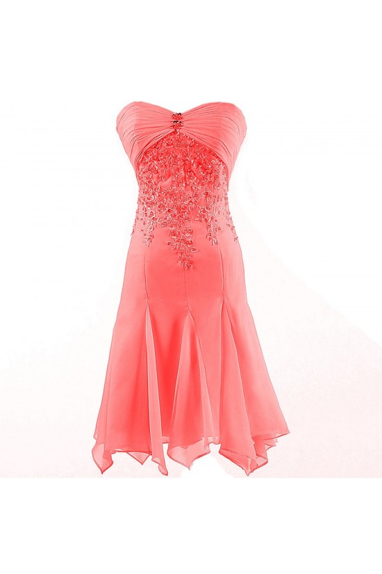 A-line Sweetheart Short/Mini Chiffon Applique Wedding Dresses WD010009 A-line Sweetheart Short/Mini Chiffon Applique Wedding Dresses WD010009