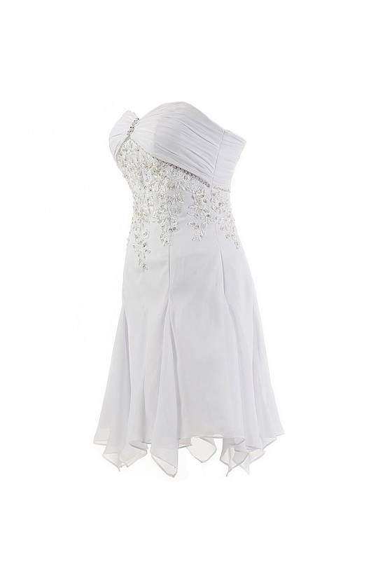 A-line Sweetheart Short/Mini Chiffon Applique Wedding Dresses WD010009 A-line Sweetheart Short/Mini Chiffon Applique Wedding Dresses WD010009