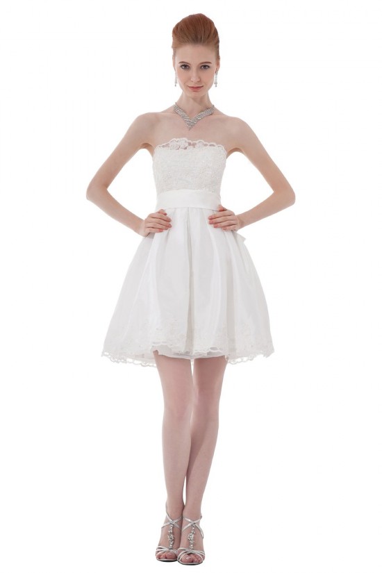 Short/Mini Strapless Lace Wedding Dresses WD010030 Short/Mini Strapless Lace Wedding Dresses WD010030