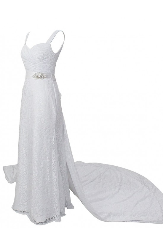 Sheath/Column Straps Chapel Train Lace Wedding Dresses WD010034 Sheath/Column Straps Chapel Train Lace Wedding Dresses WD010034