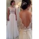 Sheath/Column Lace Chiffon Sweep Train Bridal Wedding Dresses WD010081 Sheath/Column Lace Chiffon Sweep Train Bridal Wedding Dresses WD010081