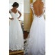 A-line Cap Sleeves Lace Bridal Wedding Dresses WD010091 A-line Cap Sleeves Lace Bridal Wedding Dresses WD010091