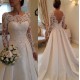 A-Line Long Sleeves Lace Bridal Wedding Dresses WD010092 A-Line Long Sleeves Lace Bridal Wedding Dresses WD010092