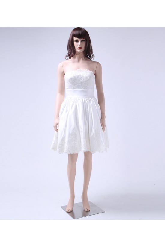 Cheap Short Bridal Wedding Dresses with A Lace Jacket and Removable Long Skirt WD010157 Cheap Short Bridal Wedding Dresses with A Lace Jacket and Removable Long Skirt WD010157