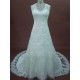A-line V-neck Chapel Train Lace Bridal Wedding Dresses WD010158